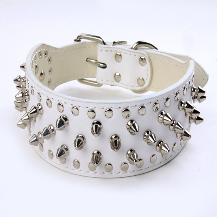 Rivet Studded Large Dog Collar