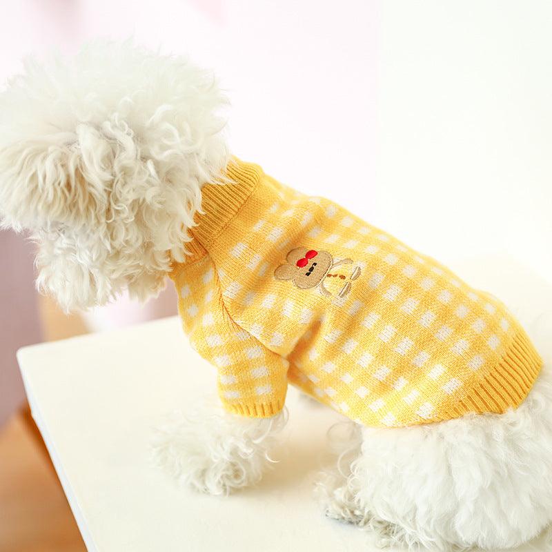 Bowknot Knit Sweater Pet Costume