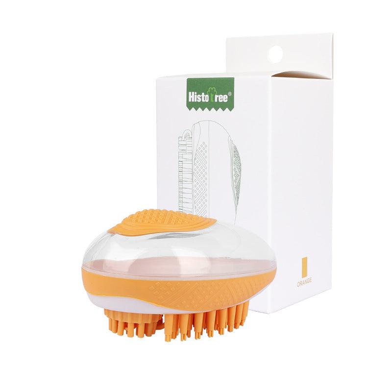 2-in-1 Pet Massager Silicone Bathing Brush