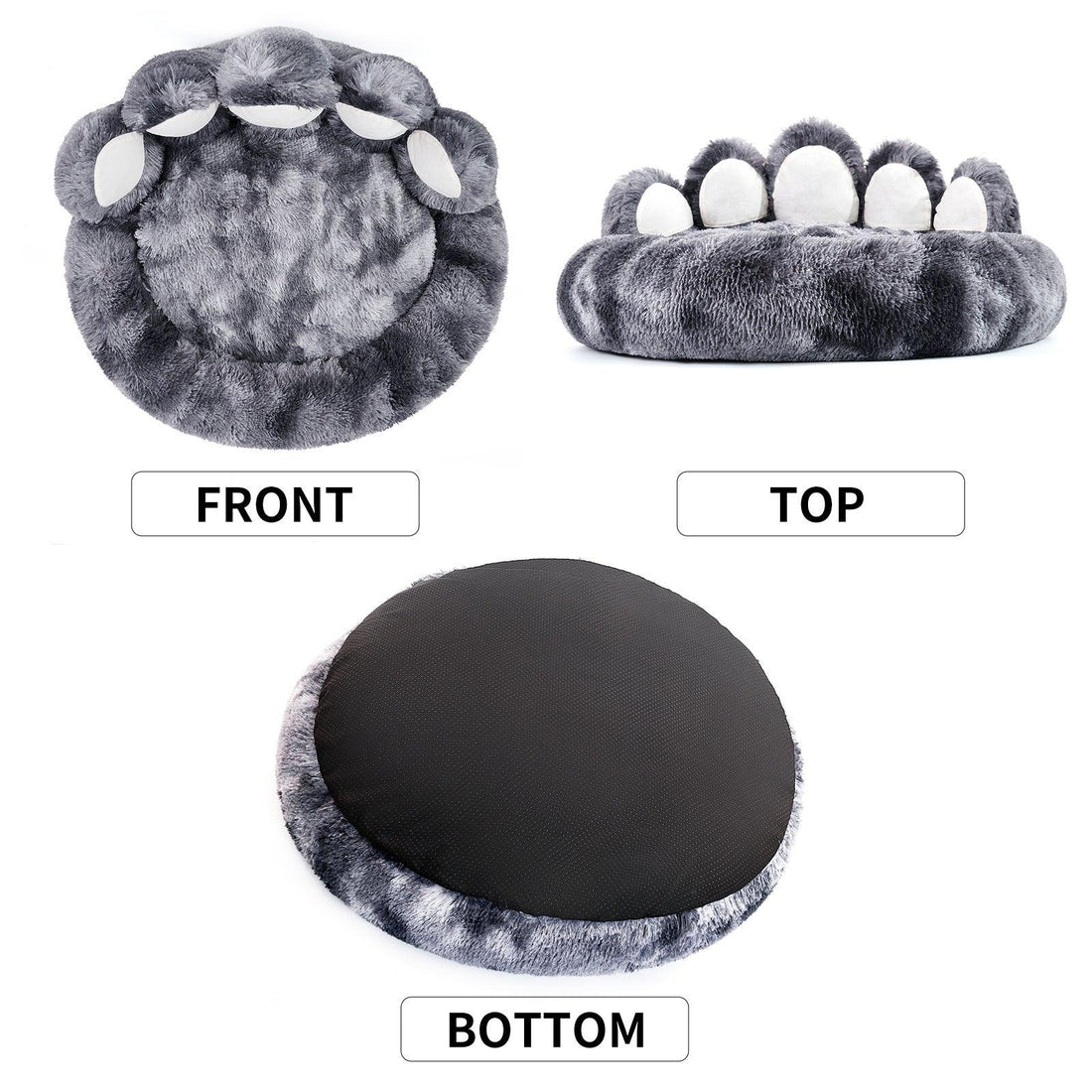 Paw Shape Cozy Plush  Dog Bed