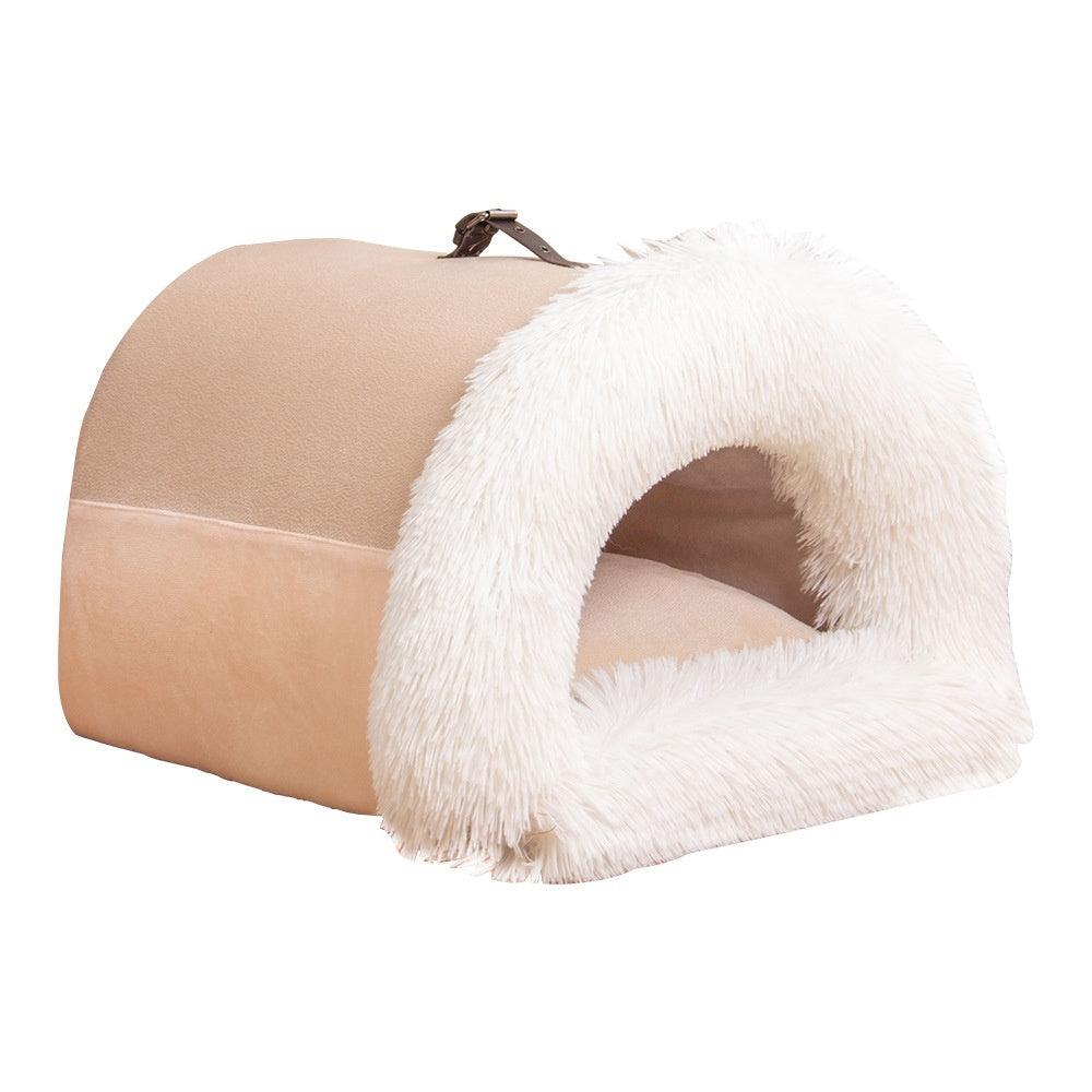 Long Fur Winter Warm Pet Cave Bed