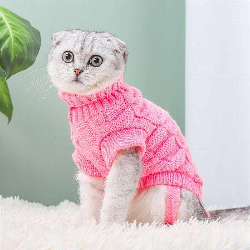 Cat Soft Warm Turtleneck Knitted Sweater