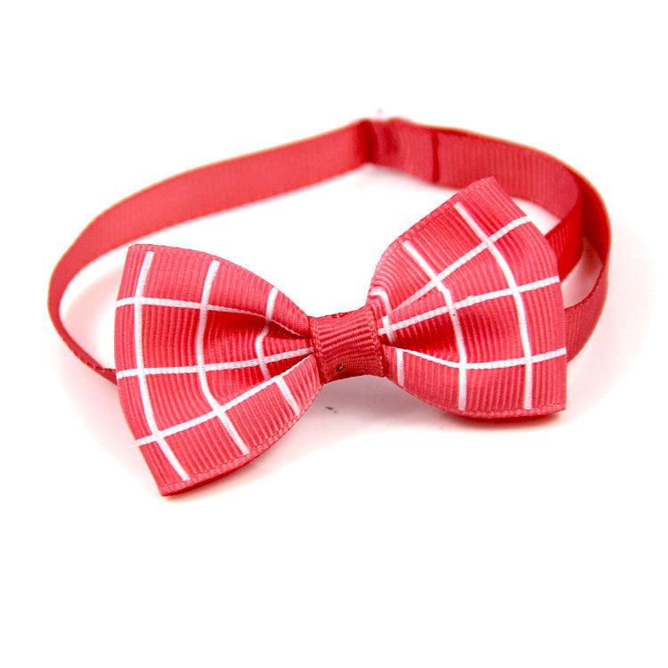 Pet Plaid Bow Tie Collar