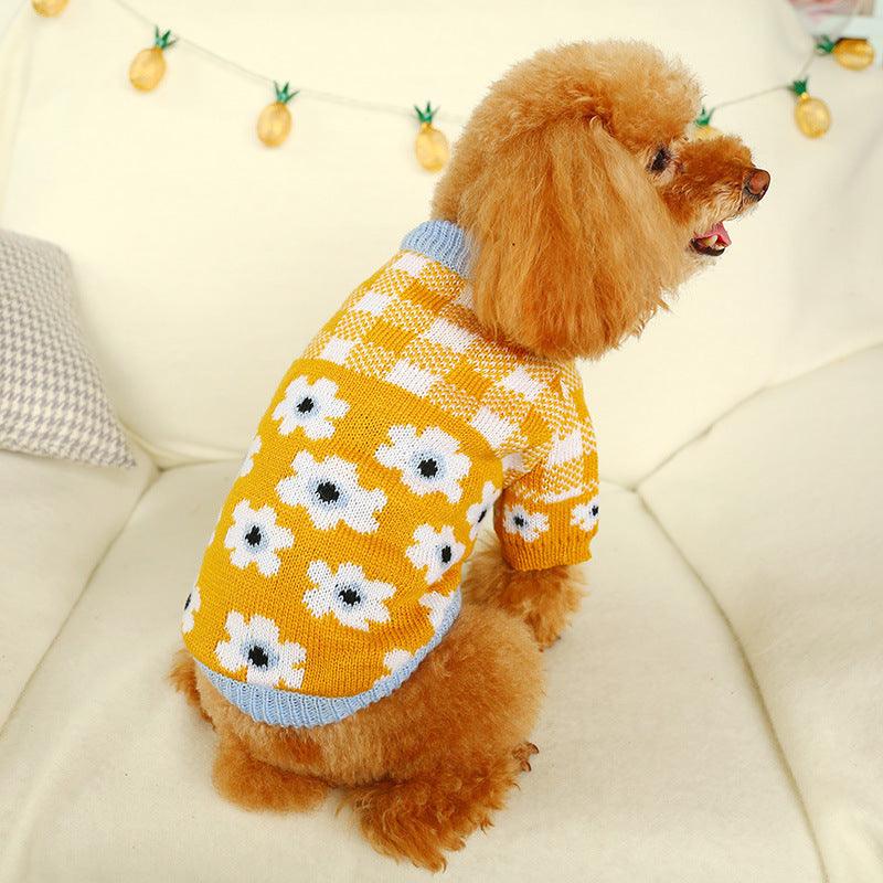 Bowknot Knit Sweater Pet Costume