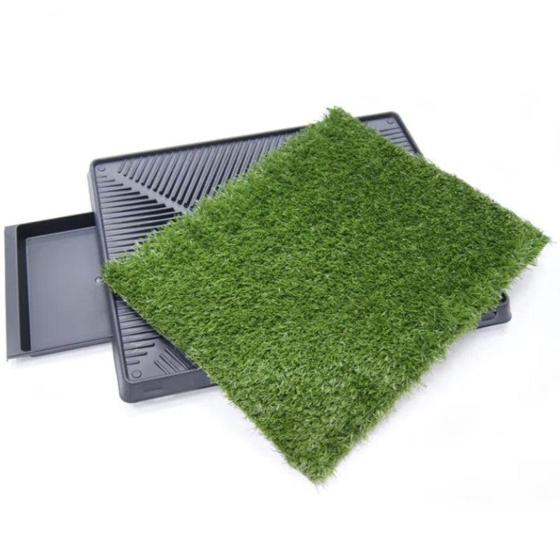 Portable Pet Potty Grass Mat with Tray