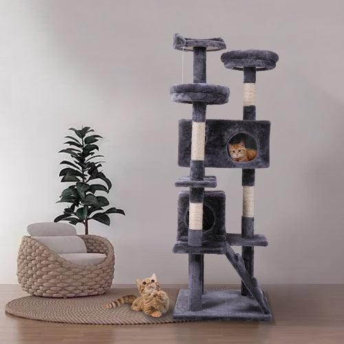 Cat Tree Cat Tower With Catching Ball-snuggletails