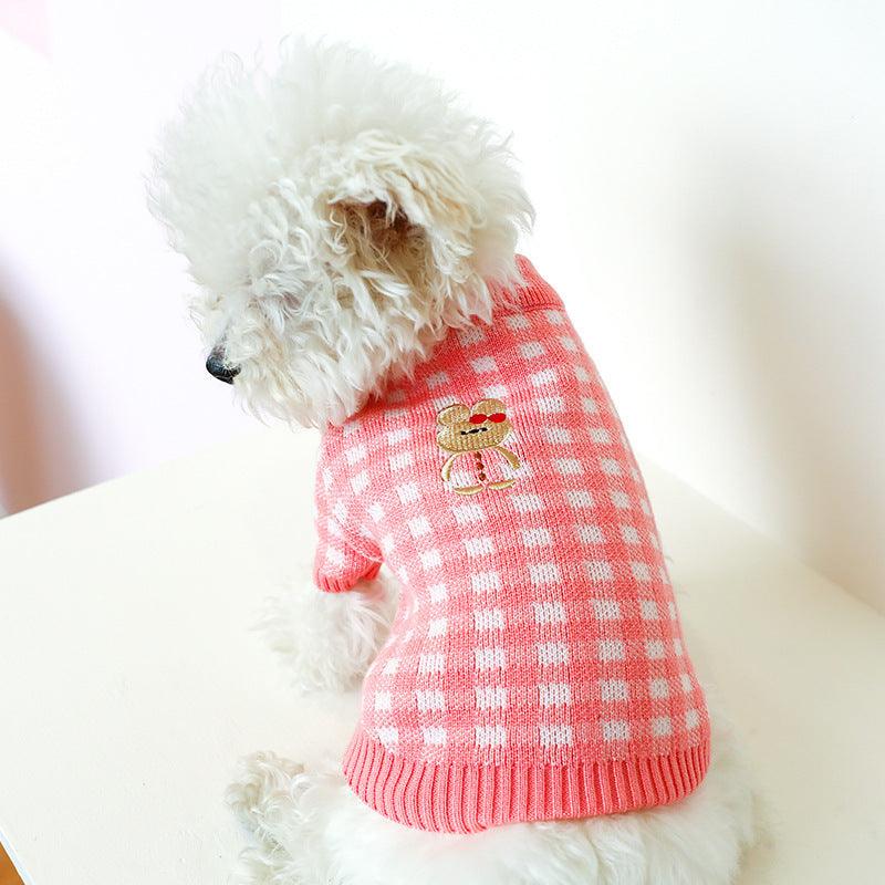 Bowknot Knit Sweater Pet Costume