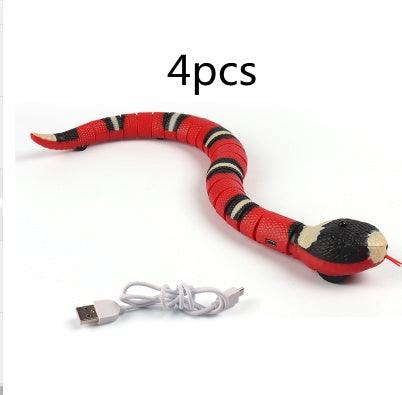 Juguete interactivo con forma de serpiente para gatos