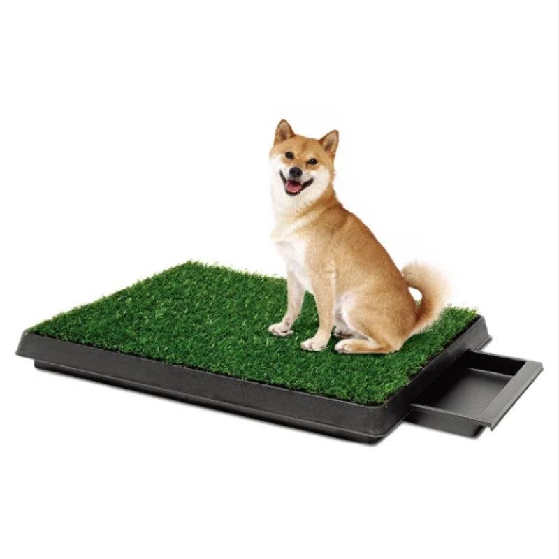 Portable Pet Potty Grass Mat with Tray