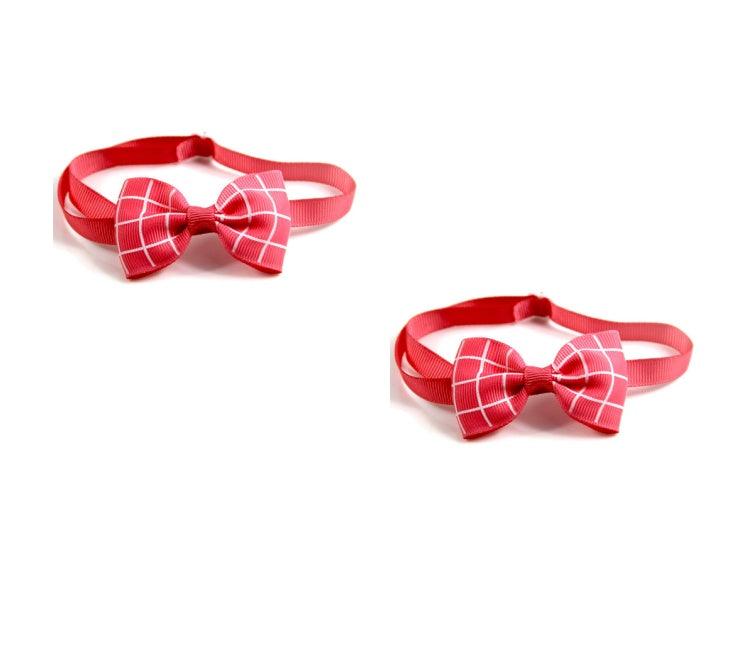 Pet Plaid Bow Tie Collar