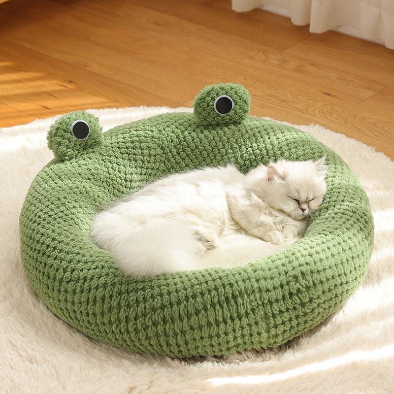 Pet Little Frog Series Warm Plush Nest