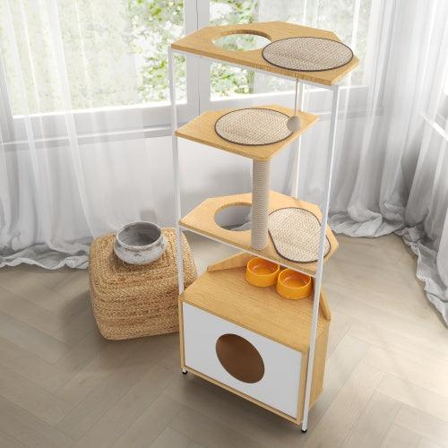 Cat Apartment With Feeding Station