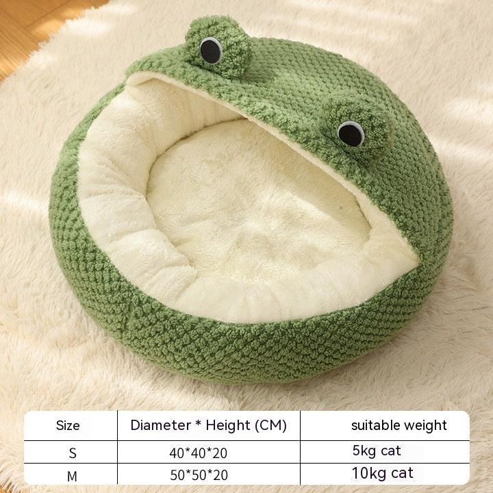 Pet Little Frog Series Warm Plush Nest