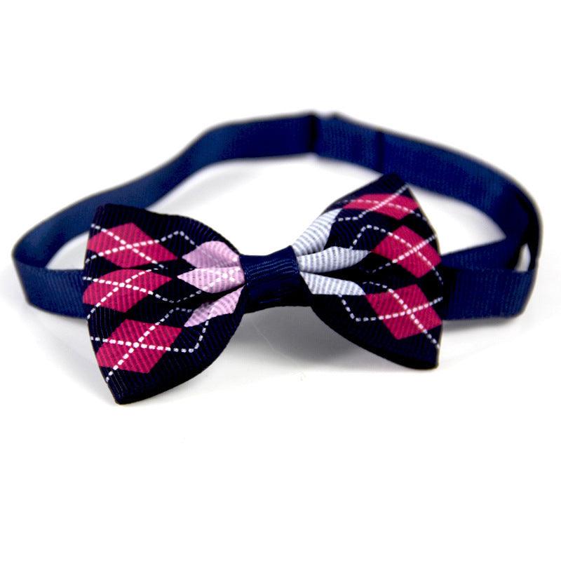 Pet Plaid Bow Tie Collar