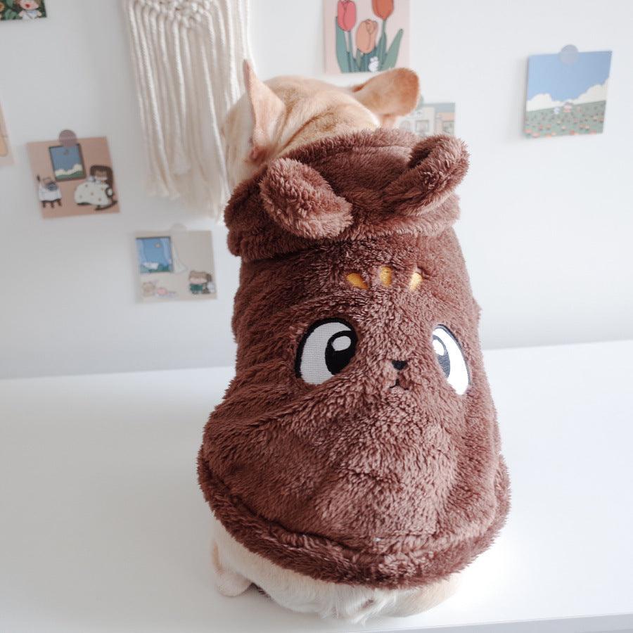 Embroidery Cartoon Hooded Pet Vest